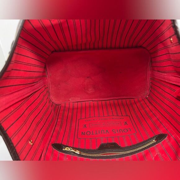 AUTHENTIC LOUIS VUITTON NEVERFULL MM Damier Ebene Tote bag - Picture 9 of 13